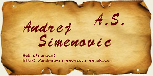 Andrej Simenović vizit kartica